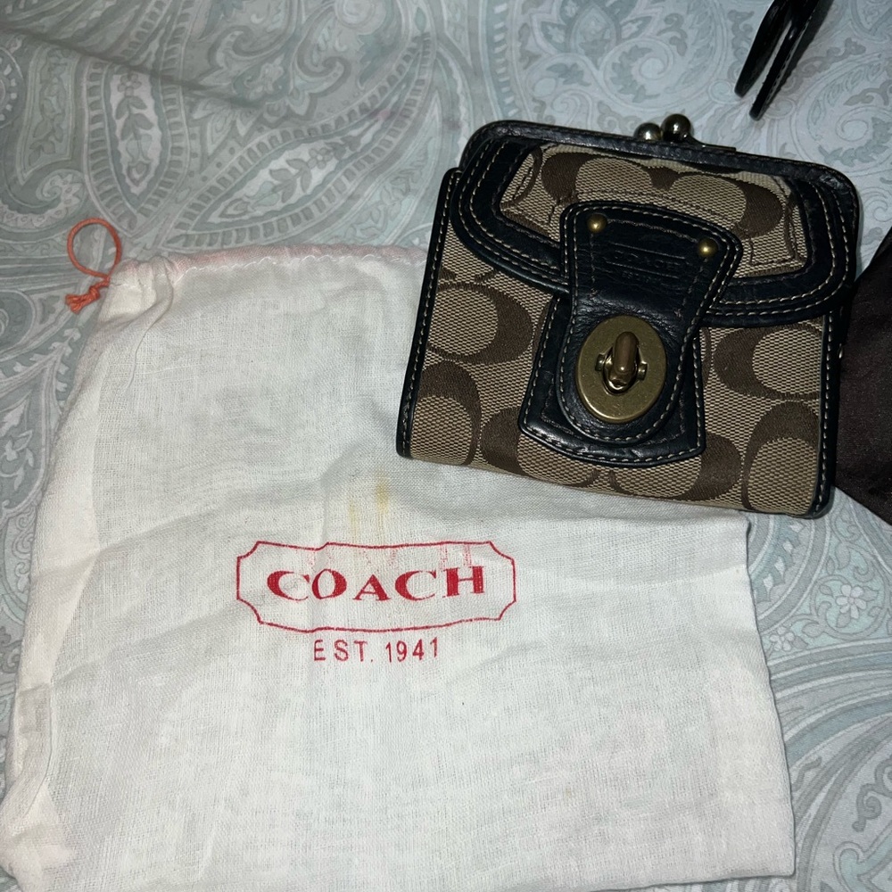 Coach Brown and Black Wallet